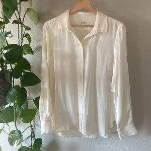 NWT Equipment Leema Silk shirt Nature White